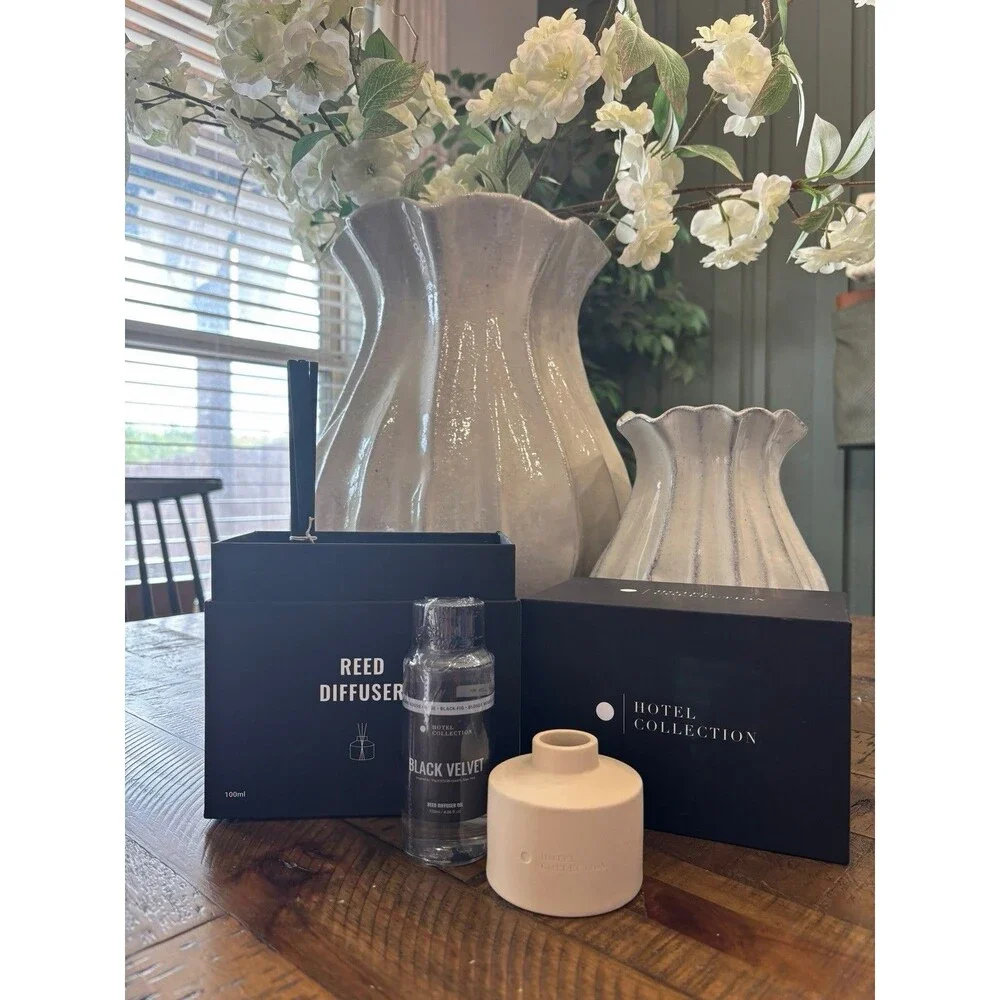 Hotel Collection 100mL Ceramic Reed Diffuser – Black Velvet | Bone $49.95 Retail